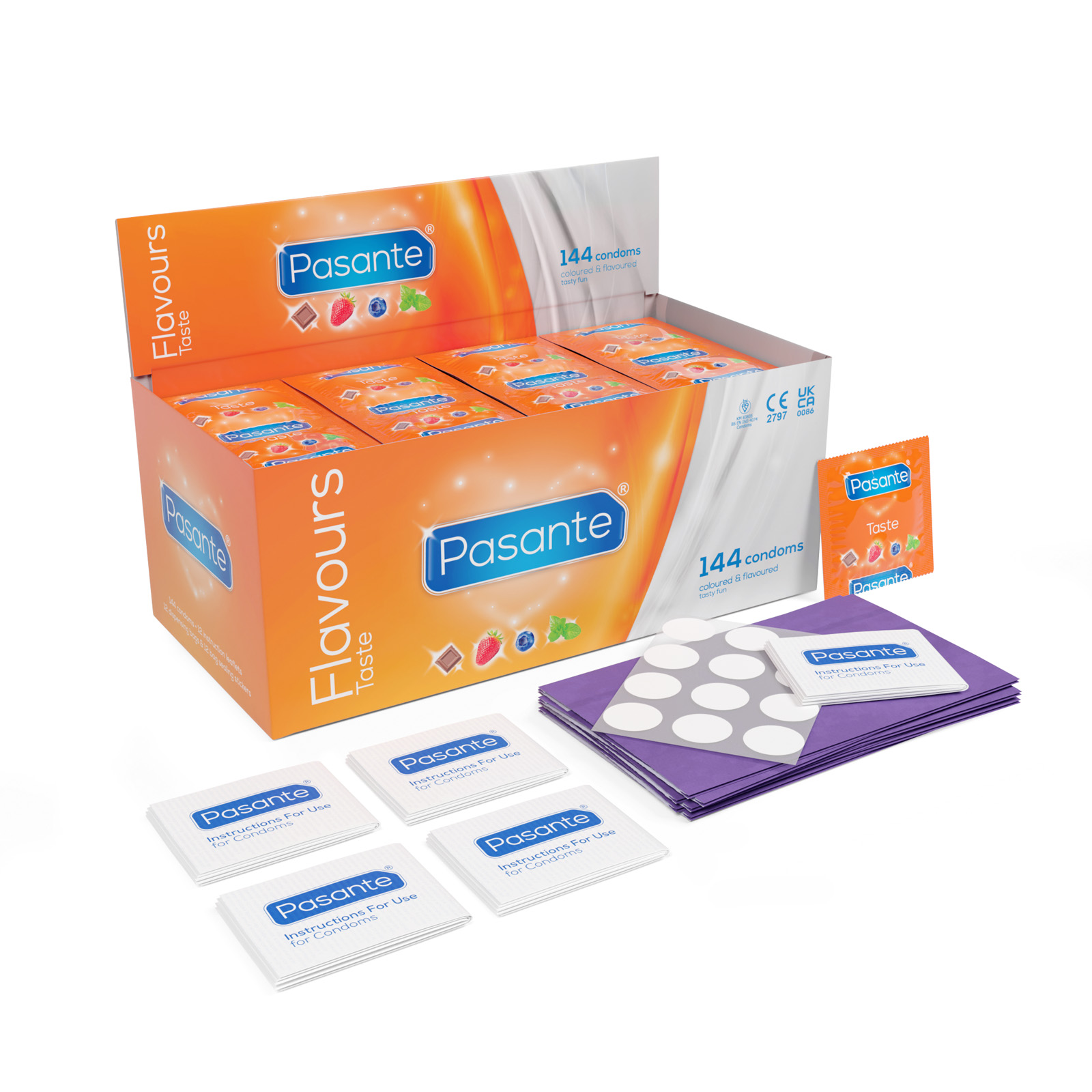 Pasante Taste Flavoured Condoms 144 Box